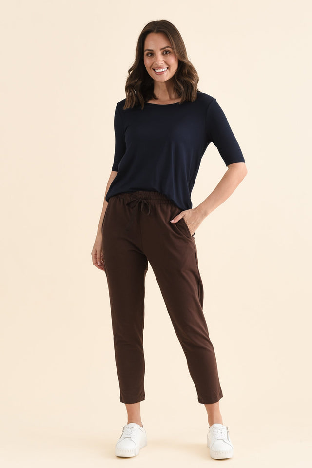 Briar Chocolate Cotton Cropped Sweatpants