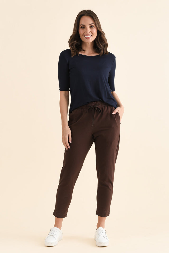 Briar Chocolate Cotton Cropped Sweatpants image 6