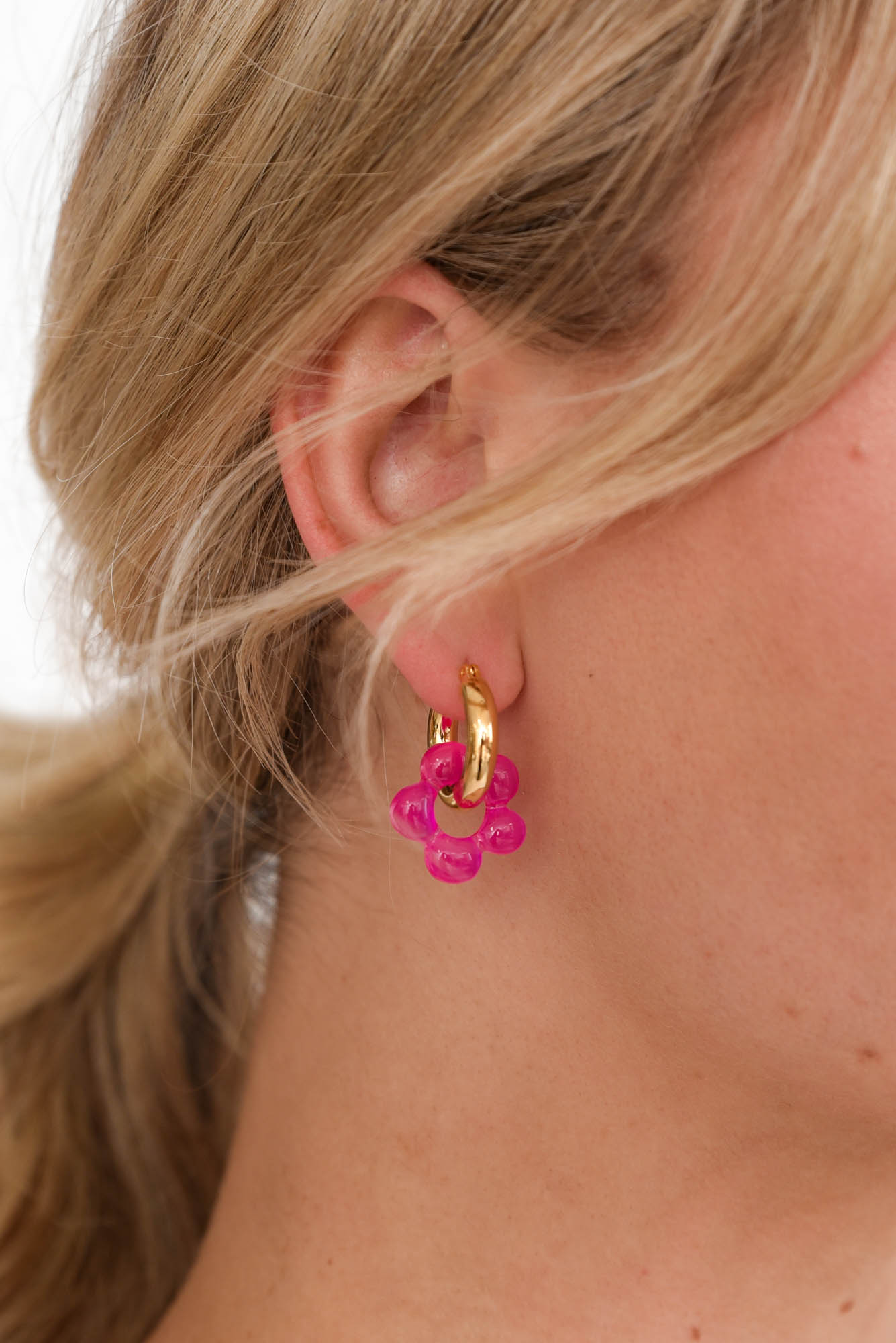 Flower Hoop Earrings | Marleylilly