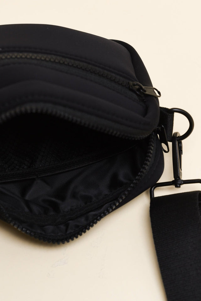 Brodie Black Neoprene Mini Crossbody Bag image 3