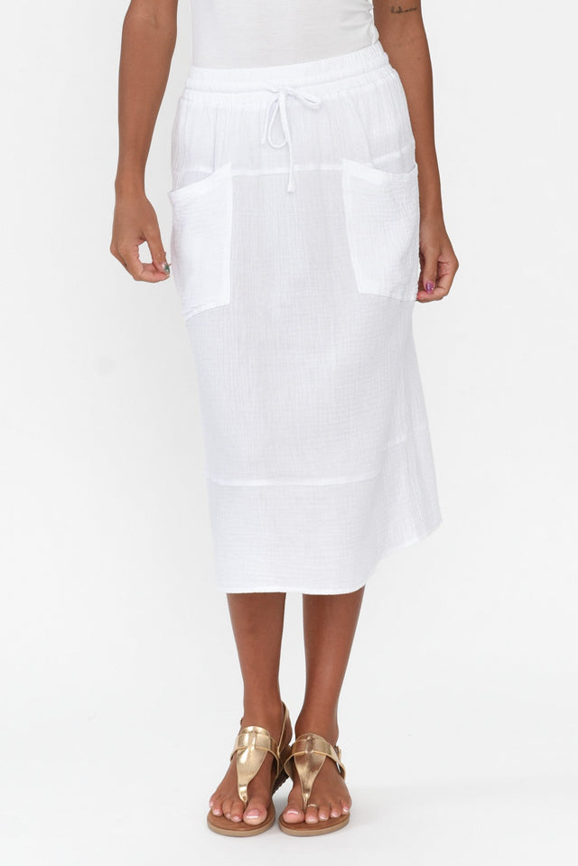 Byron White Cotton Skirt