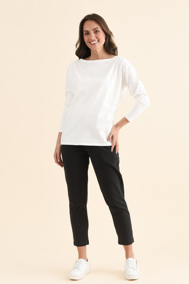 Calvin White Cotton Long Sleeve Tee image 6
