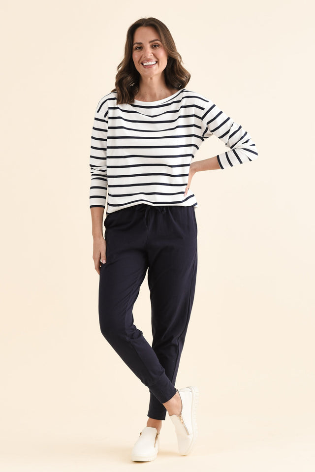 Chandler Navy Cotton Drawstring Pants image 6