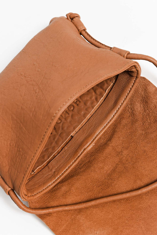 Candy Tan Leather Crossbody Bag