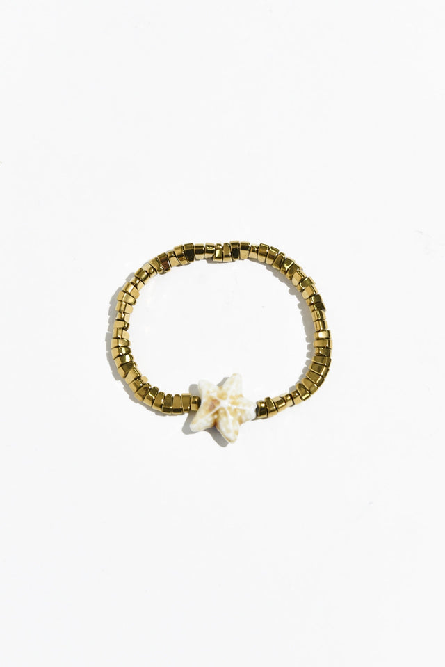 Caprina Gold Starfish Beaded Bracelet image 2