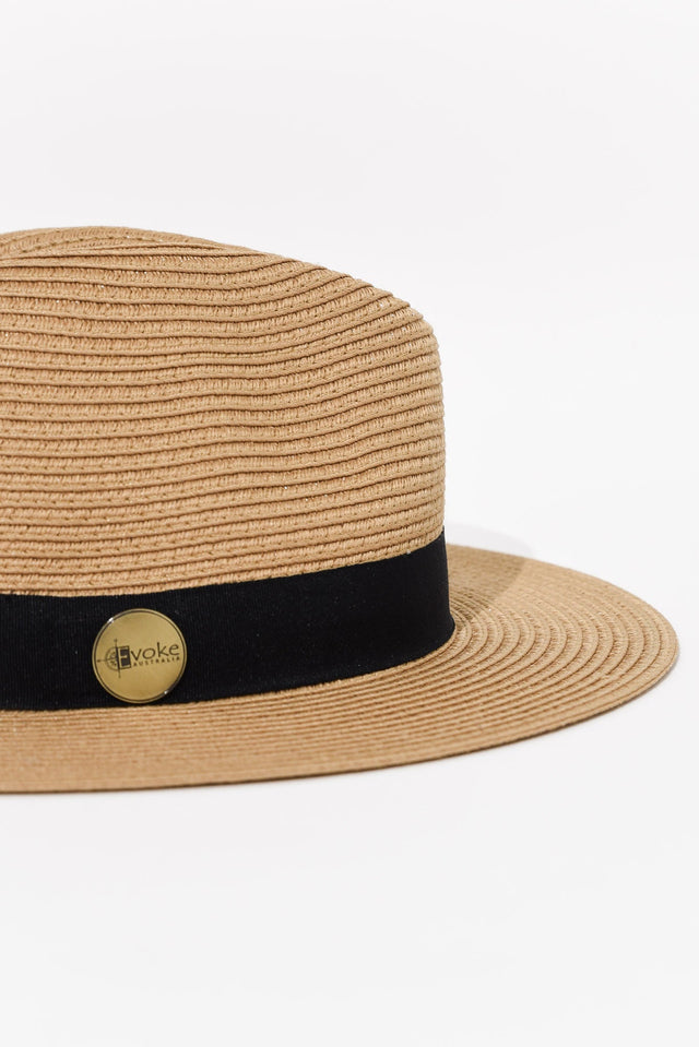 Caramel Wide Brim Travel Fedora image 3