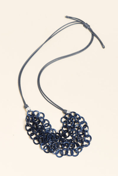 Carey Dark Blue Layered Necklace