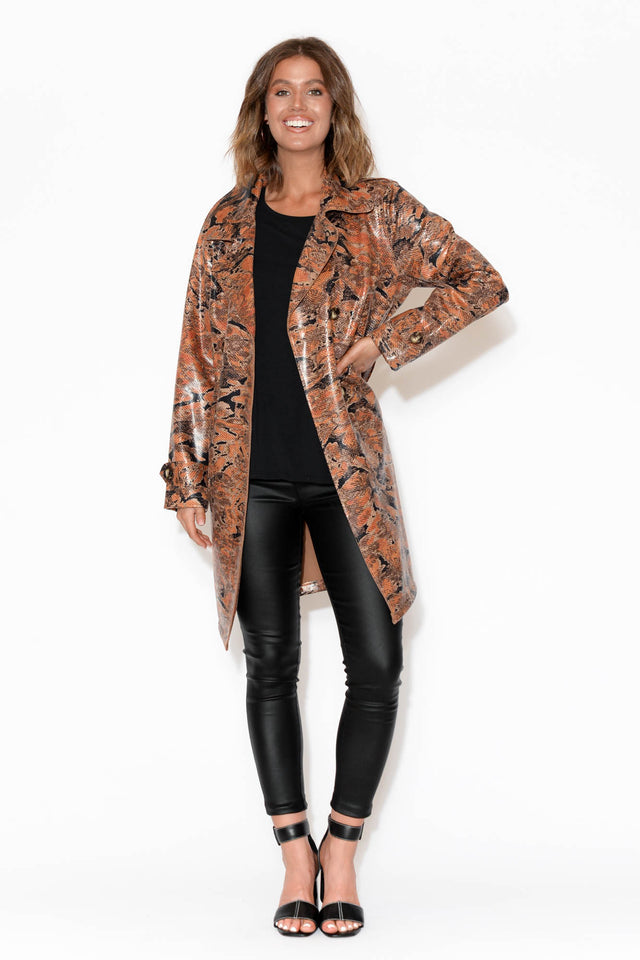 Carissa Tan Snake Coat banner image
