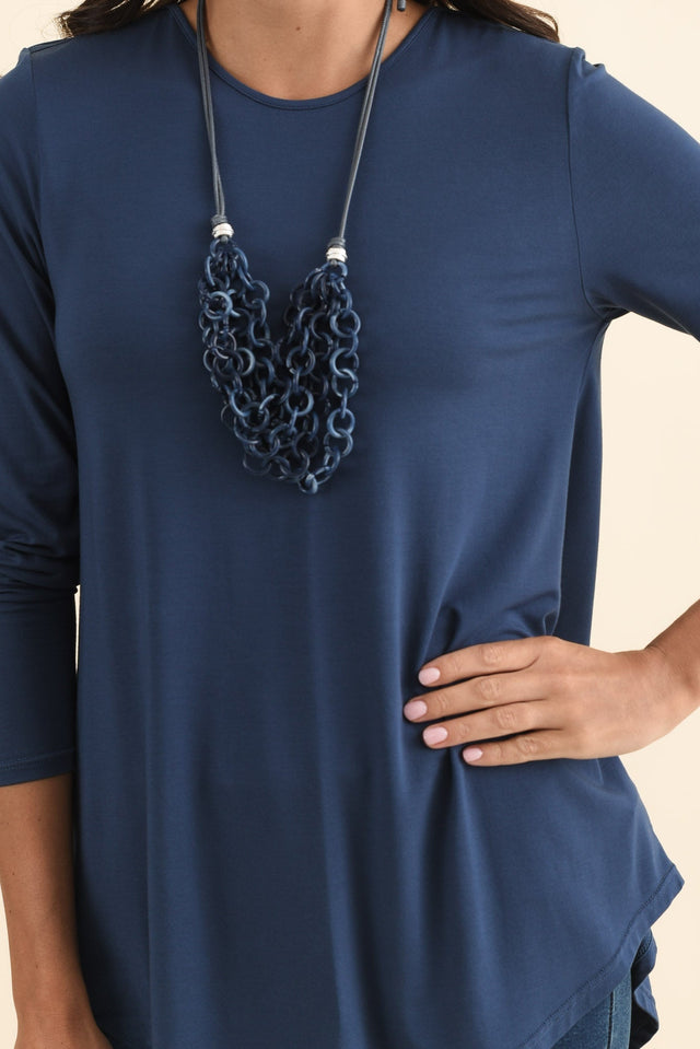 Buttery Carla Blue Top,Brunette model,alt text|model:Brontie image 6
