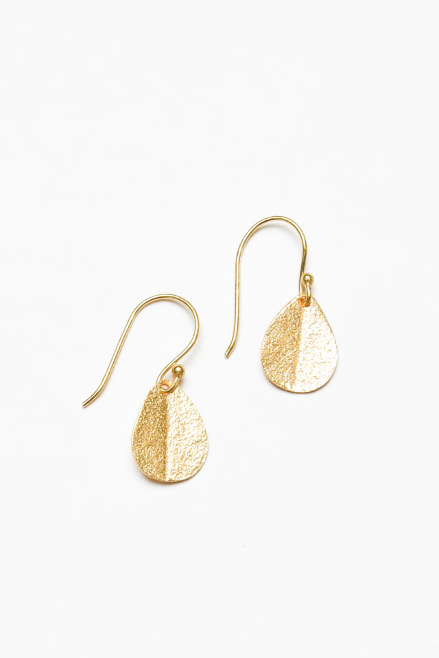 Carren Gold Leaf Drop Earrings image 1