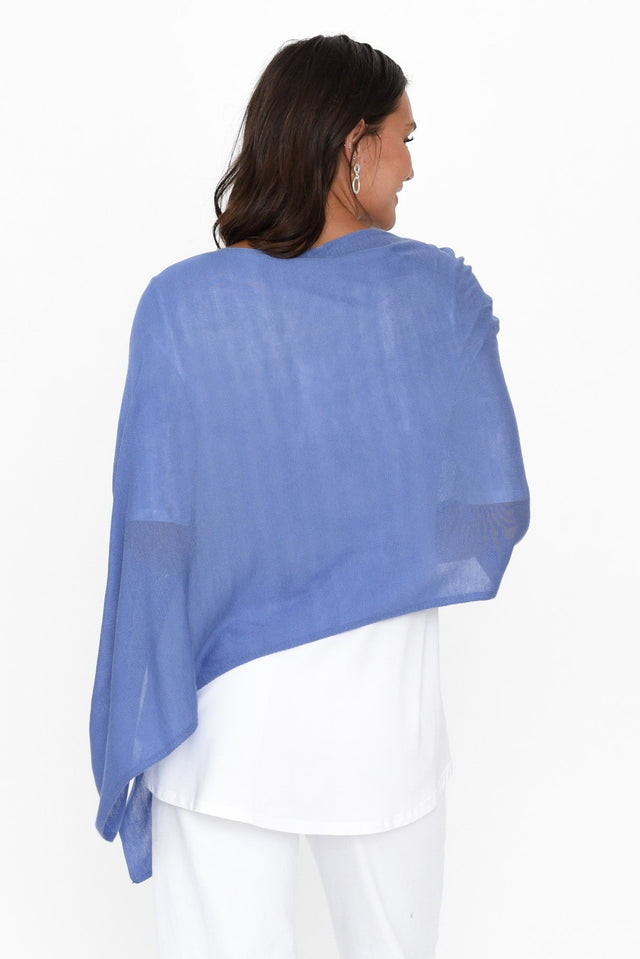 Carrie Blue Cashmere Bamboo Poncho image 5
