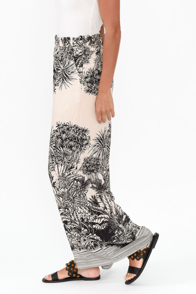 Carson Black Jungle Ruched Pants