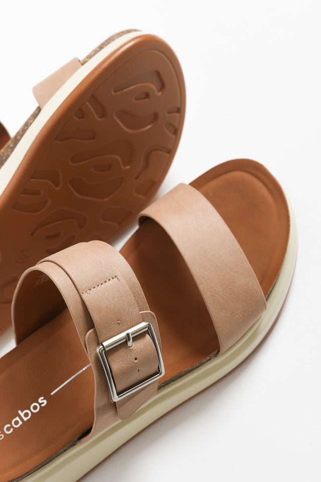 Carta Taupe Platform Buckle Slide image 7