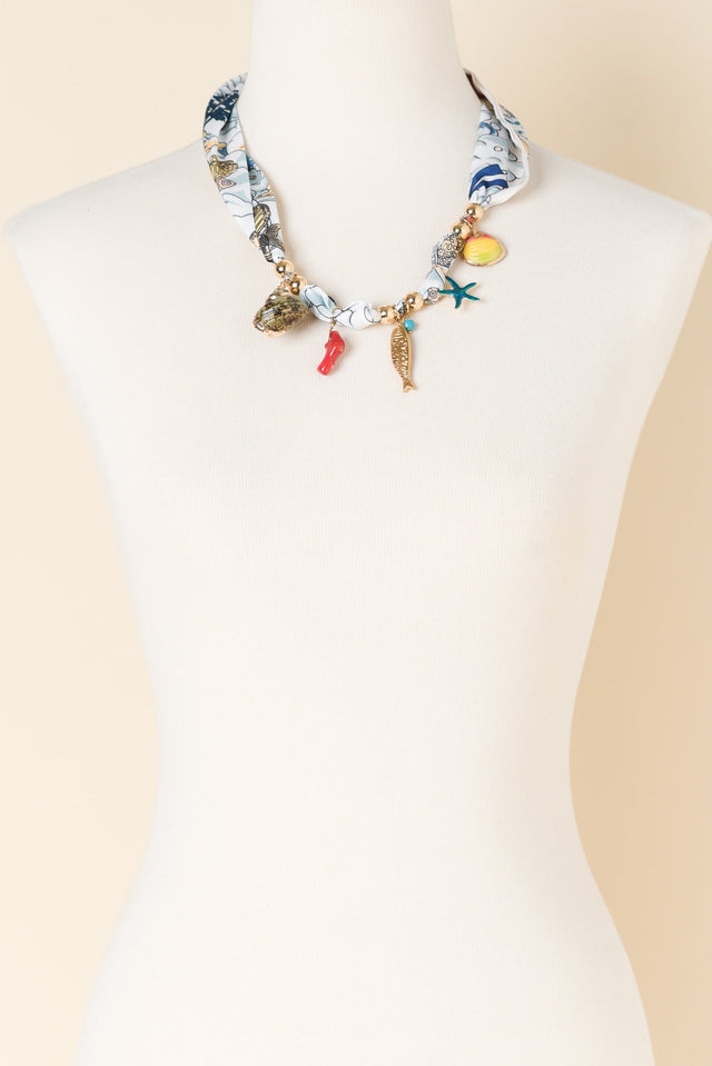 Carti Cream Sea Fabric Necklace image 2