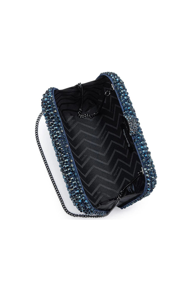 Casey Navy Crystal Clutch