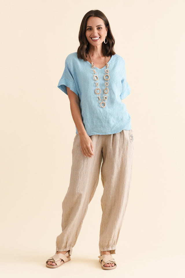 Casper Blue Linen Cotton Top banner image