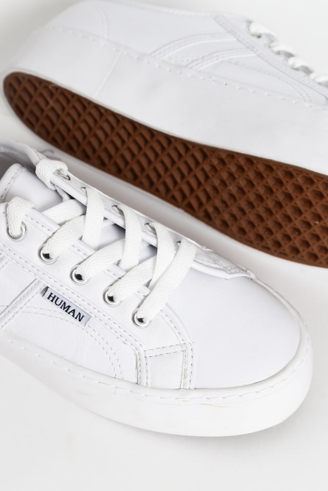 Cass White Leather Sneaker