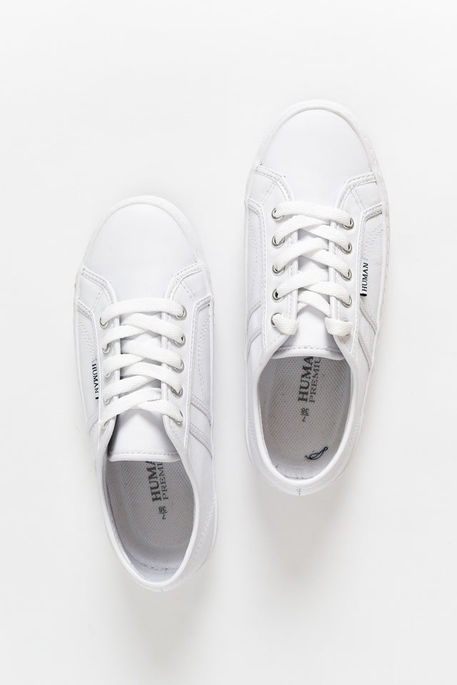 Cass White Leather Sneaker