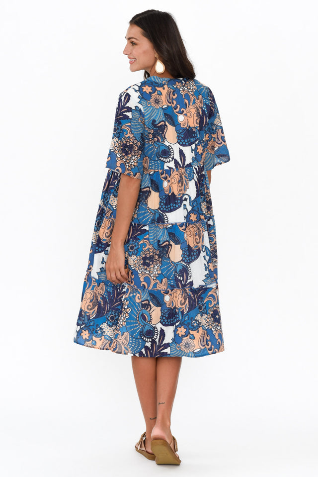 Castaway Blue Blossom Cotton Dress