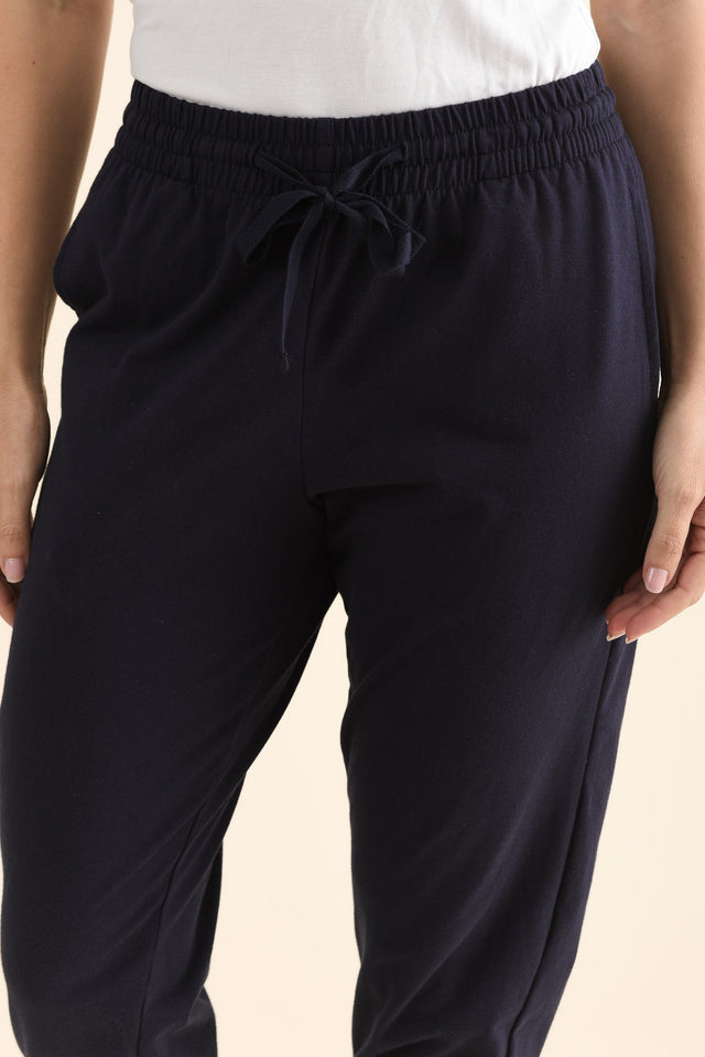 Chandler Navy Cotton Drawstring Pants image 5