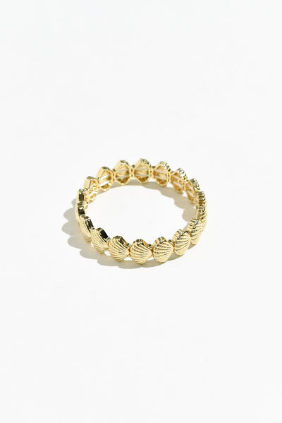 Chantilly Gold Shell Beaded Bracelet