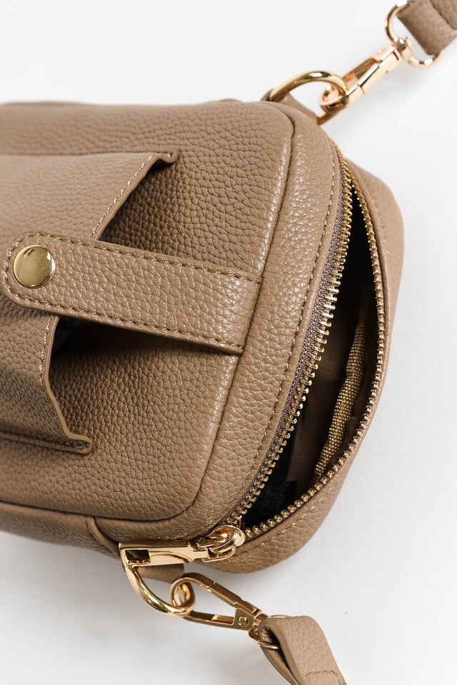 Charlie Mocha Crossbody Bag