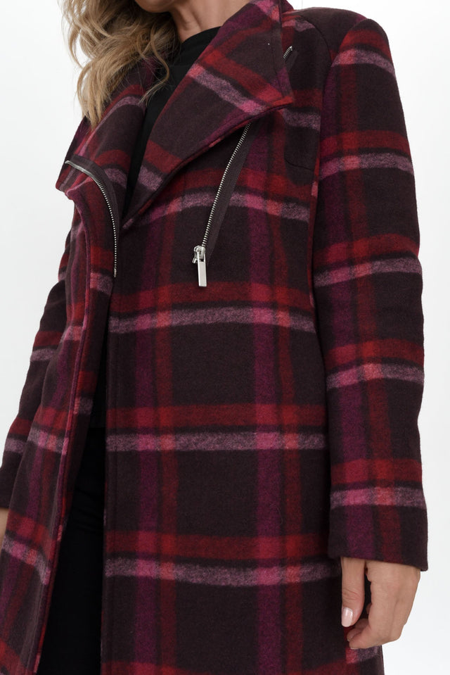 Choose You Red Check Tie Coat image 6
