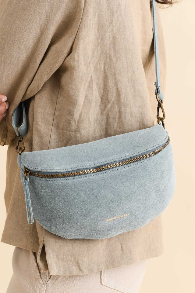 Christine Blue Leather Bumbag