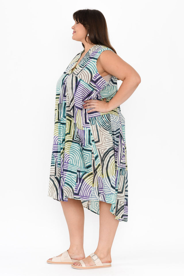 Claudia Green Ripple Cotton Dress image 10