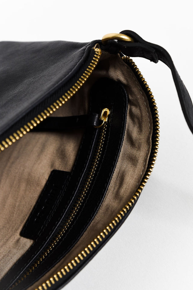 Cleo Black Leather Crossbody Bag image 2