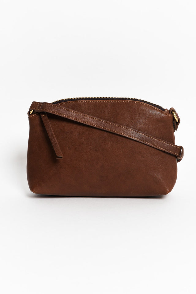 Cleo Cognac Leather Crossbody Bag image 1