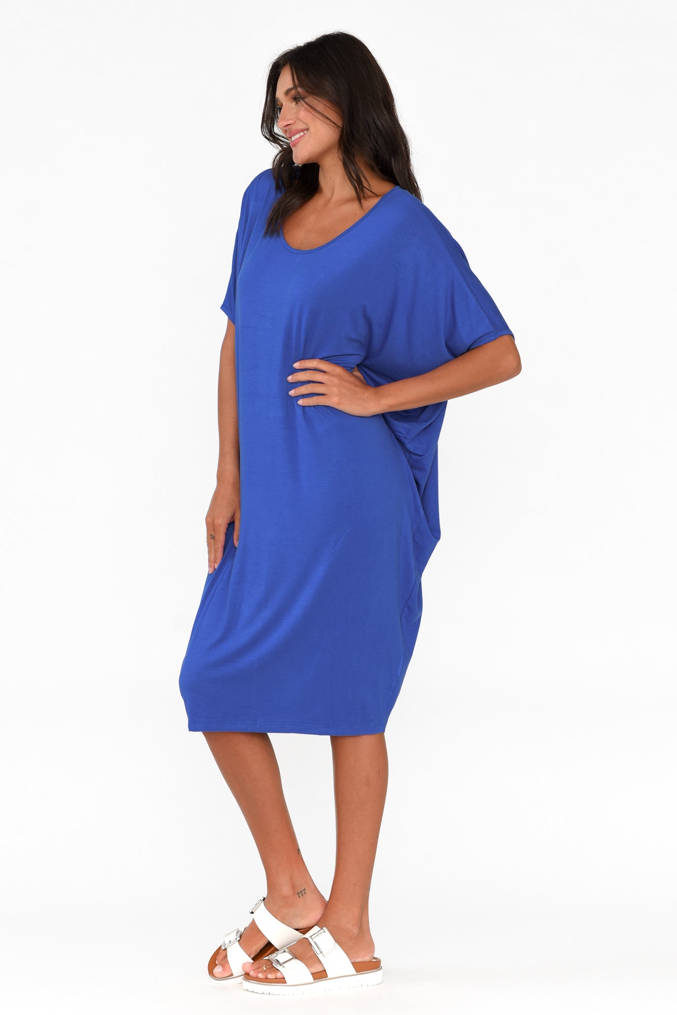 Cobalt blue clearance t shirt dress