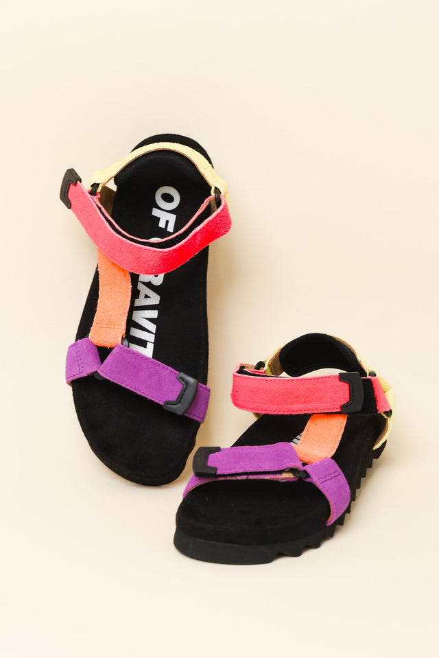 Cohen Neon Pop Suede Velcro Sandal