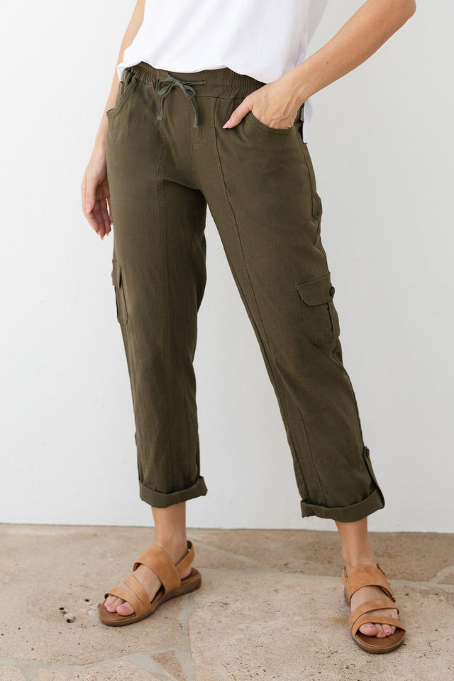 Colette Khaki Cargo Pants,Lifestyle