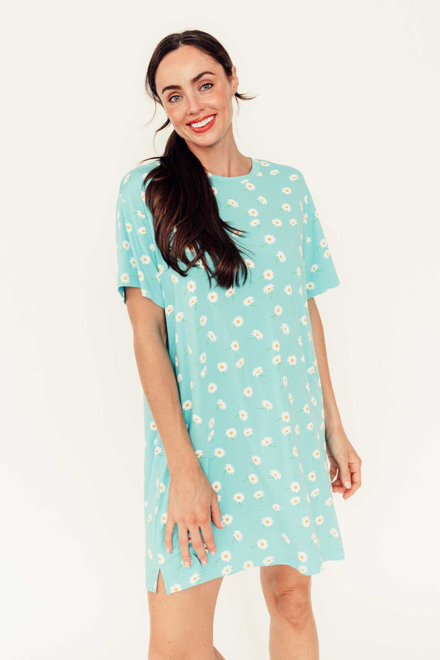 Collie Blue Daisy Bamboo Nightie