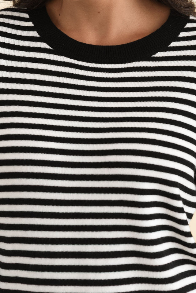 Colorado Black Stripe Knit Top,Brunette model,alt text|model:Brontie image 6