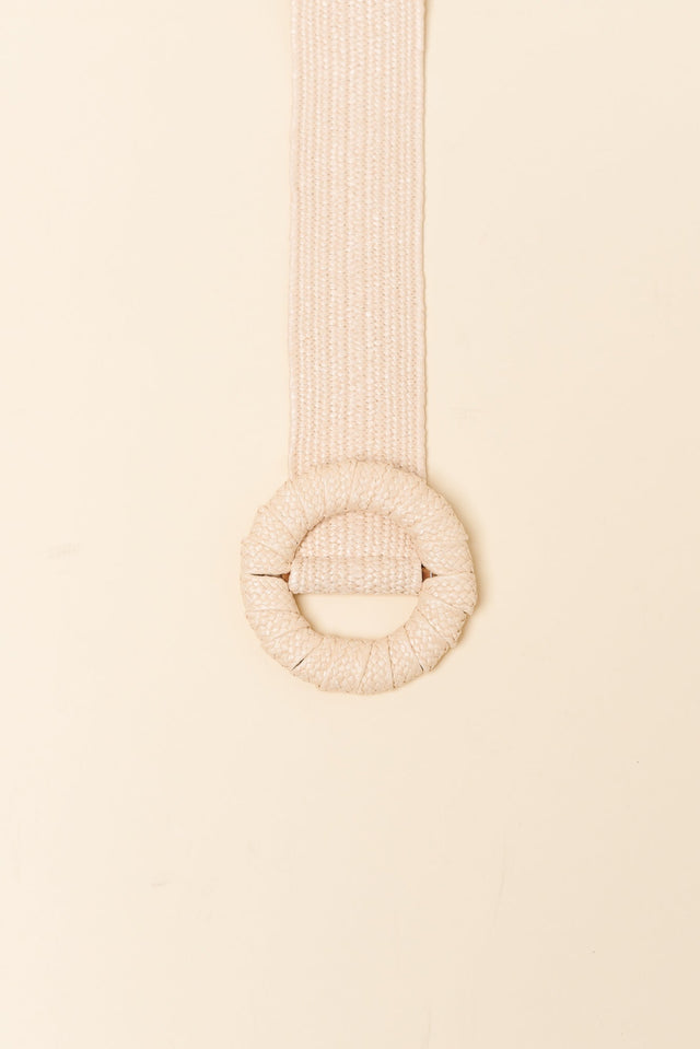 Consuelo Natural Stretch Round Buckle Belt