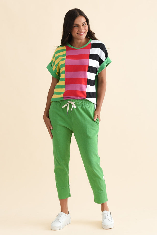 Fundamental Brunch Mint Cotton Sweatpants,Full Body,Brunette model,alt text|model:Brontie image 6