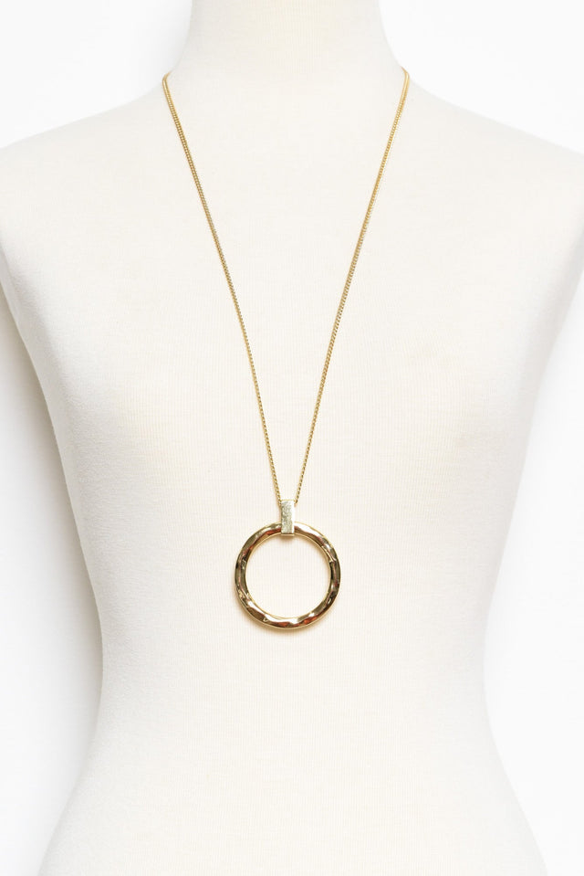 Coraline Gold Circle Chain Necklace image 2
