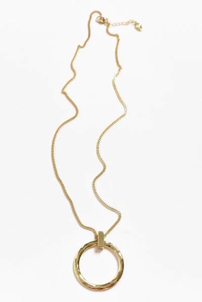Coraline Gold Circle Chain Necklace