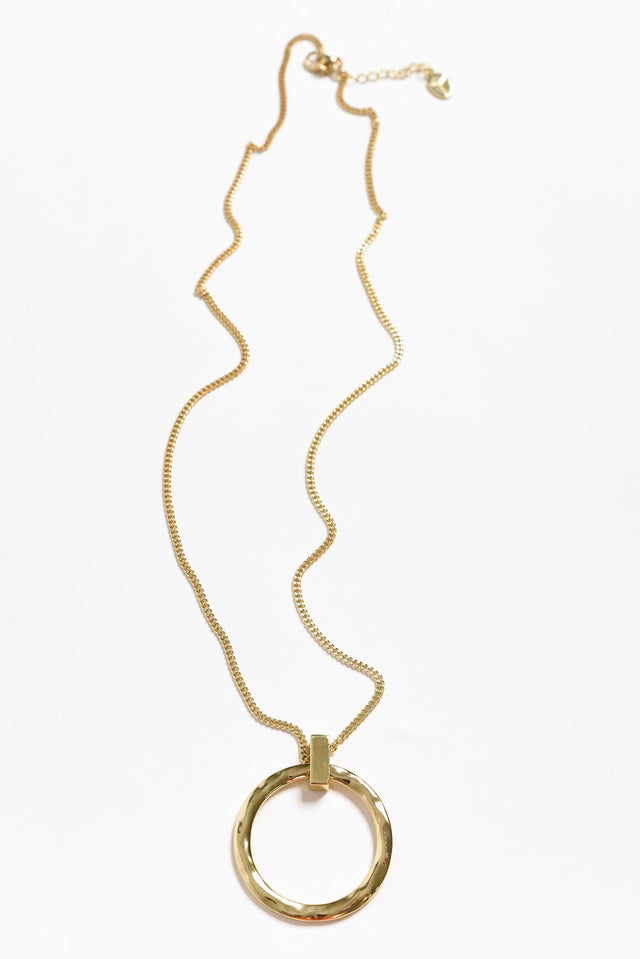 Coraline Gold Circle Chain Necklace image 1