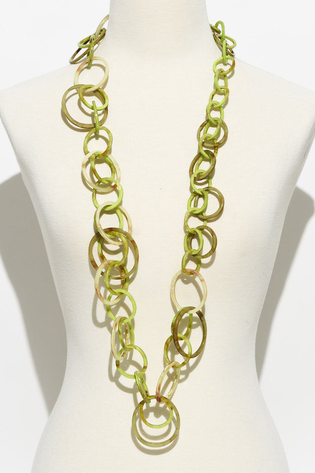 Cosette Green Linked Necklace