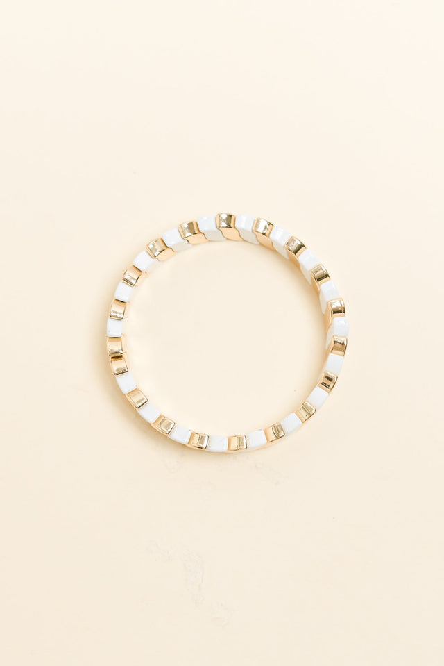Cupid White Beaded Bracelet