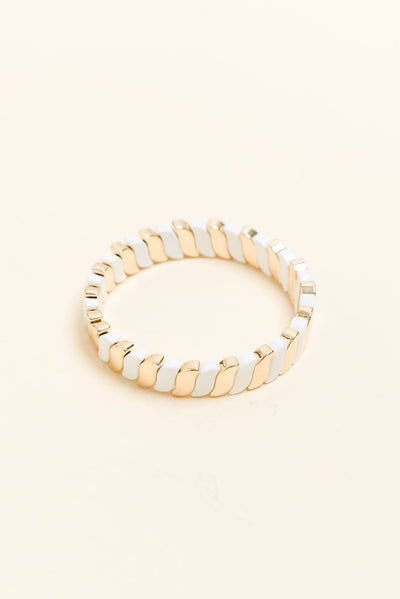 Cupid White Beaded Bracelet