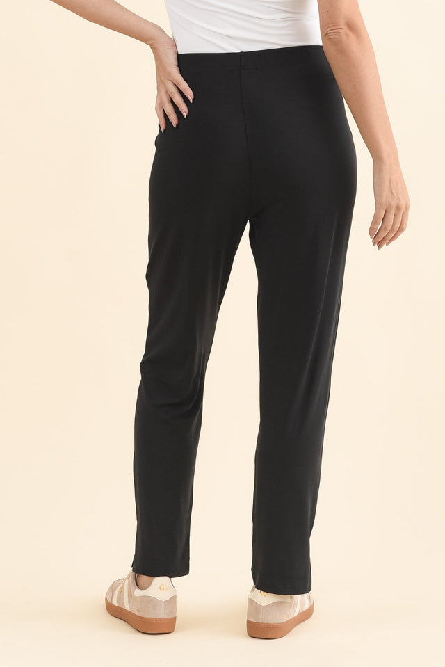 Dana Black Micro Modal Pants,Brunette model,alt text|model:MJ image 6