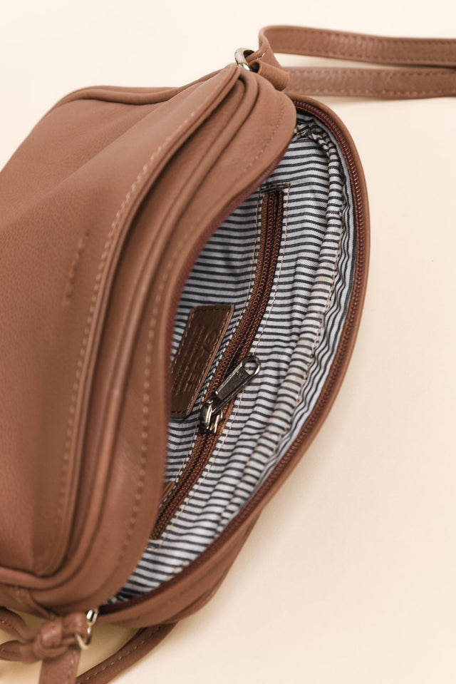 Darcy Chocolate Leather Crossbody Bag image 3