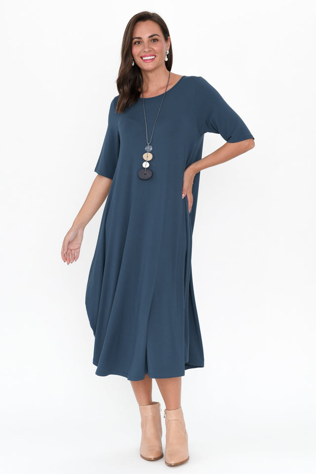 Women's Plus Size Batwing Dresses - Blue Bungalow Australia - Blue