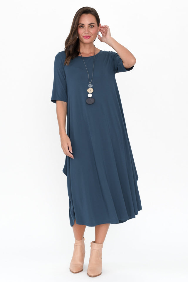 Women's Plus Size Batwing Dresses - Blue Bungalow NZ - Blue