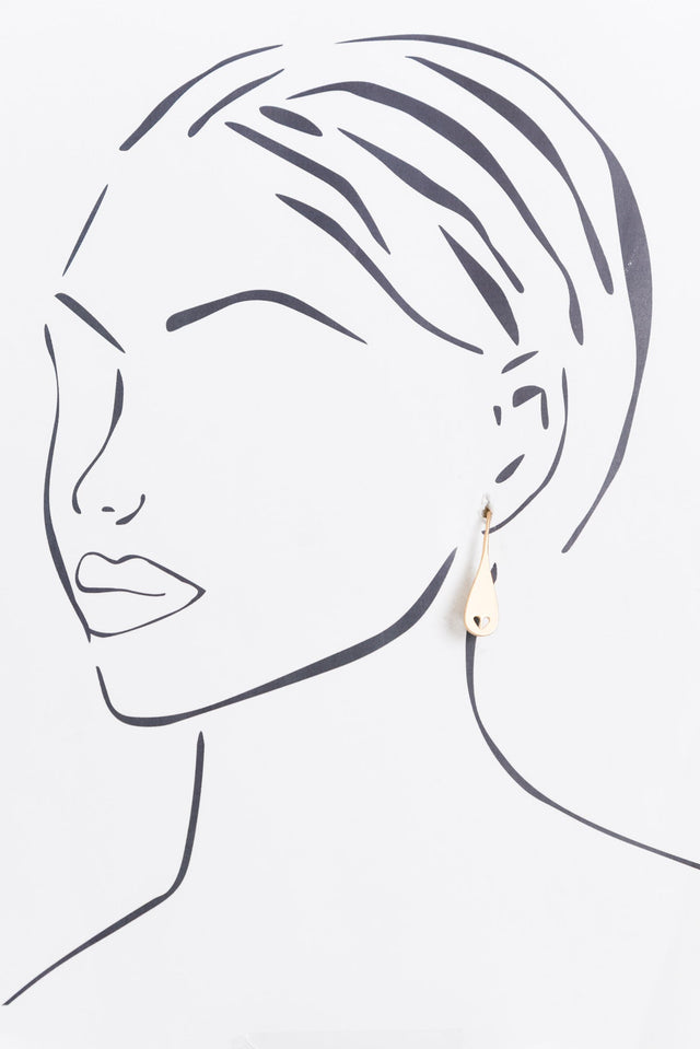 Delia Gold Heart Drop Earrings