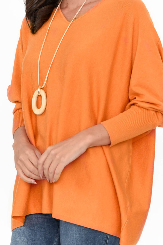 Destiny Orange Knit Jumper